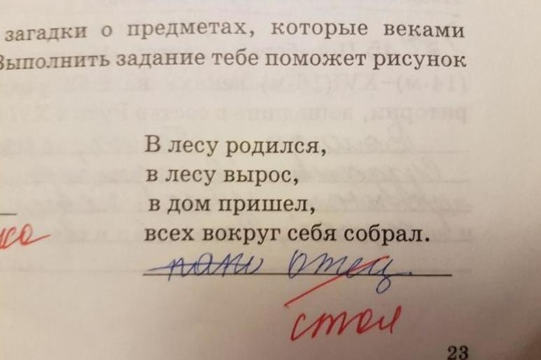 Школьники не всегда следуют правилам и часто дают удивительные ответы на задания. Учителя и ученики  охотно выкладывают в интернет свои "перлы".-10